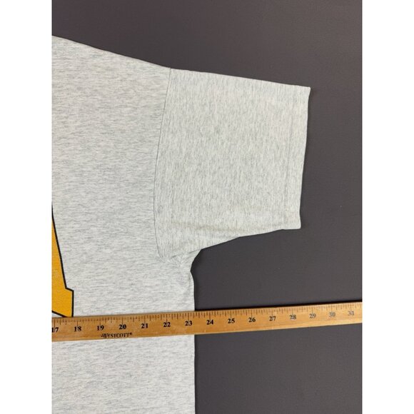 Vintage 90s Iowa University Hawkeye NCAA Tennis Grey Shirt XL Promo Sports Rare - Picture 5 of 6